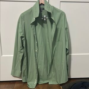 Green Button-Up Shirt